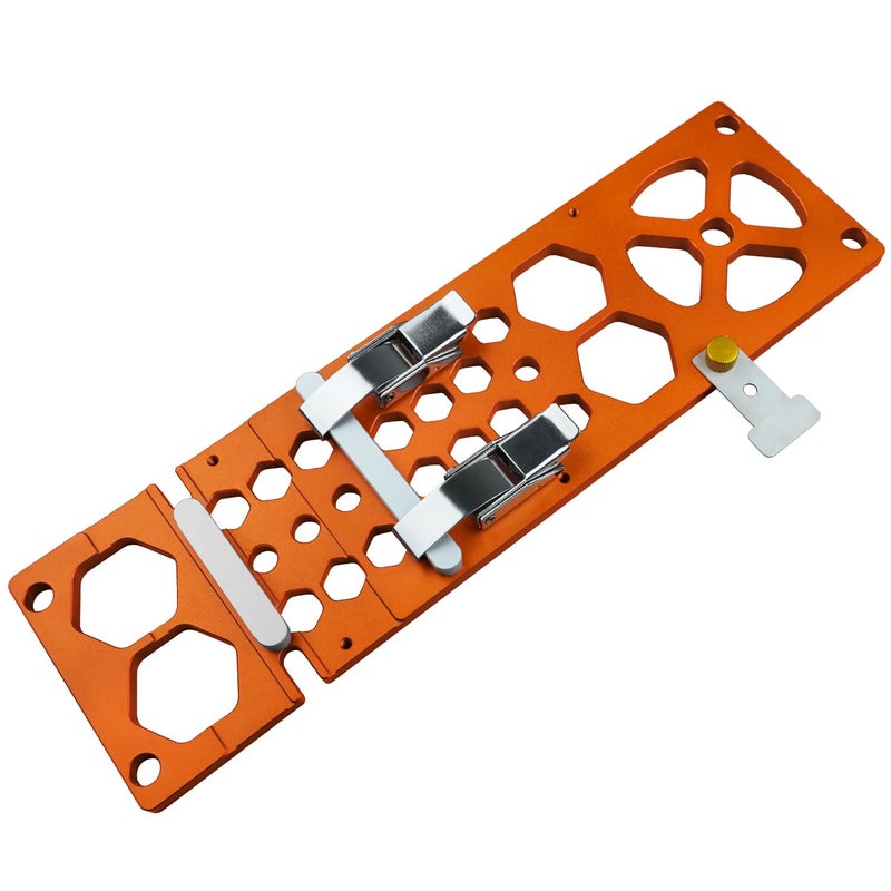 ViewReal Track Saw Square Guide Rail Accessory,Guide Rail Square,Enhanced Stability for Festool & Makita Rails, Easy-Attach Design for Accurate Woodworking(Orange Updated) - Image 1